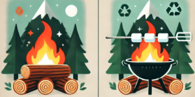 Pine Mountain fire logs vs EnviroLog