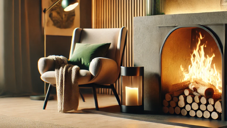 logs for the fireplace